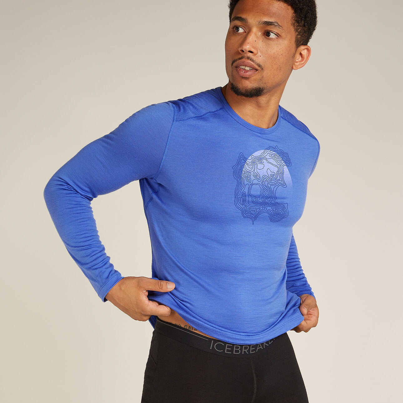 Merino 200 Oasis Long Sleeve Crewe Thermal Top Ruapehu Round (Men's) - IB0A572O - Past Season