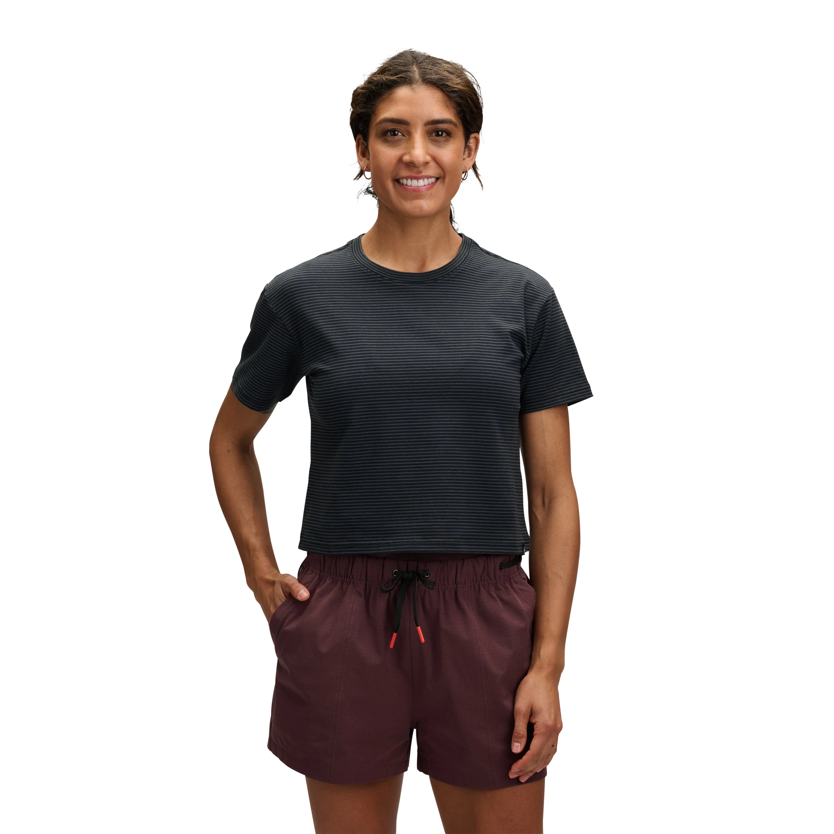 BD Stripe Crop Short Sleeve Tee (Women's)