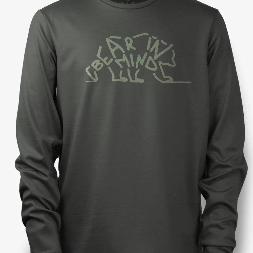 Techcrew Ultra Merino Wool Long Sleeve Top - Bear in Mind (Men's)