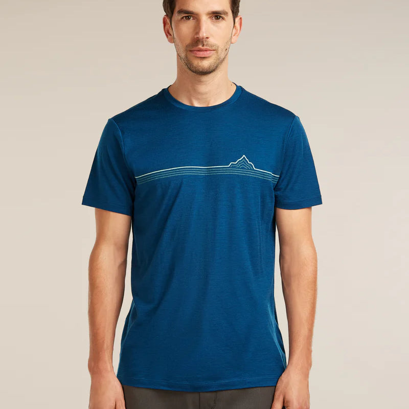 Merino 150 Tech Lite Short Sleeve Tee Range Stripes (Men's)