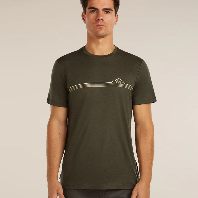 Merino 150 Tech Lite Short Sleeve Tee Range Stripes (Men's)