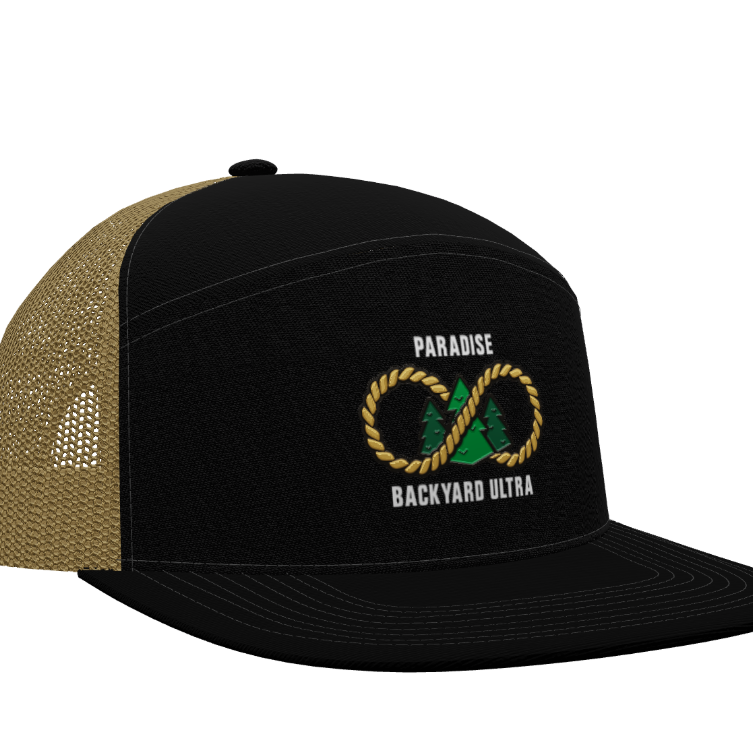 Paradise Backyard Ultra - 2025 - "Bronze Ticket" Custom 6-Panel Arch Trucker Snapback Cap