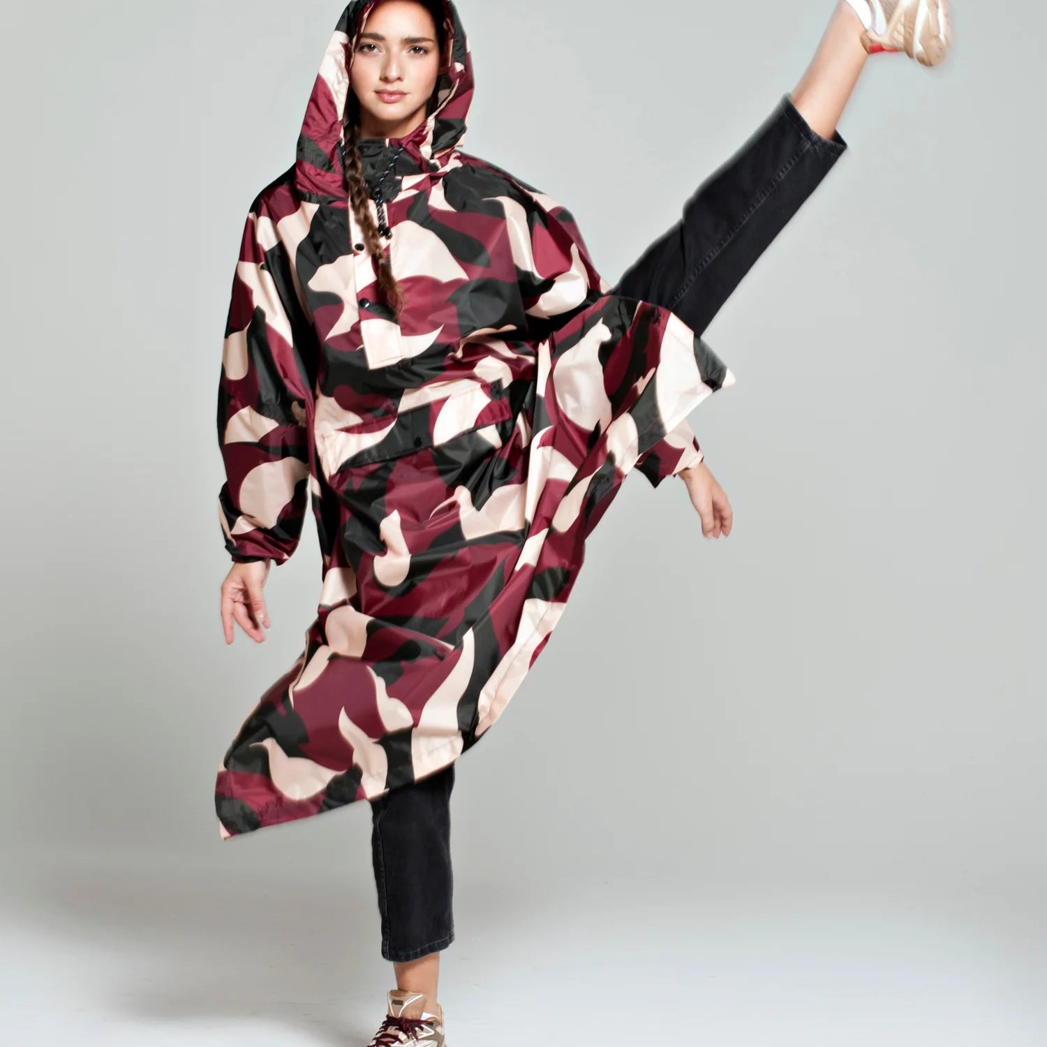 Malika Favre Animo Bordeaux - Rain Poncho