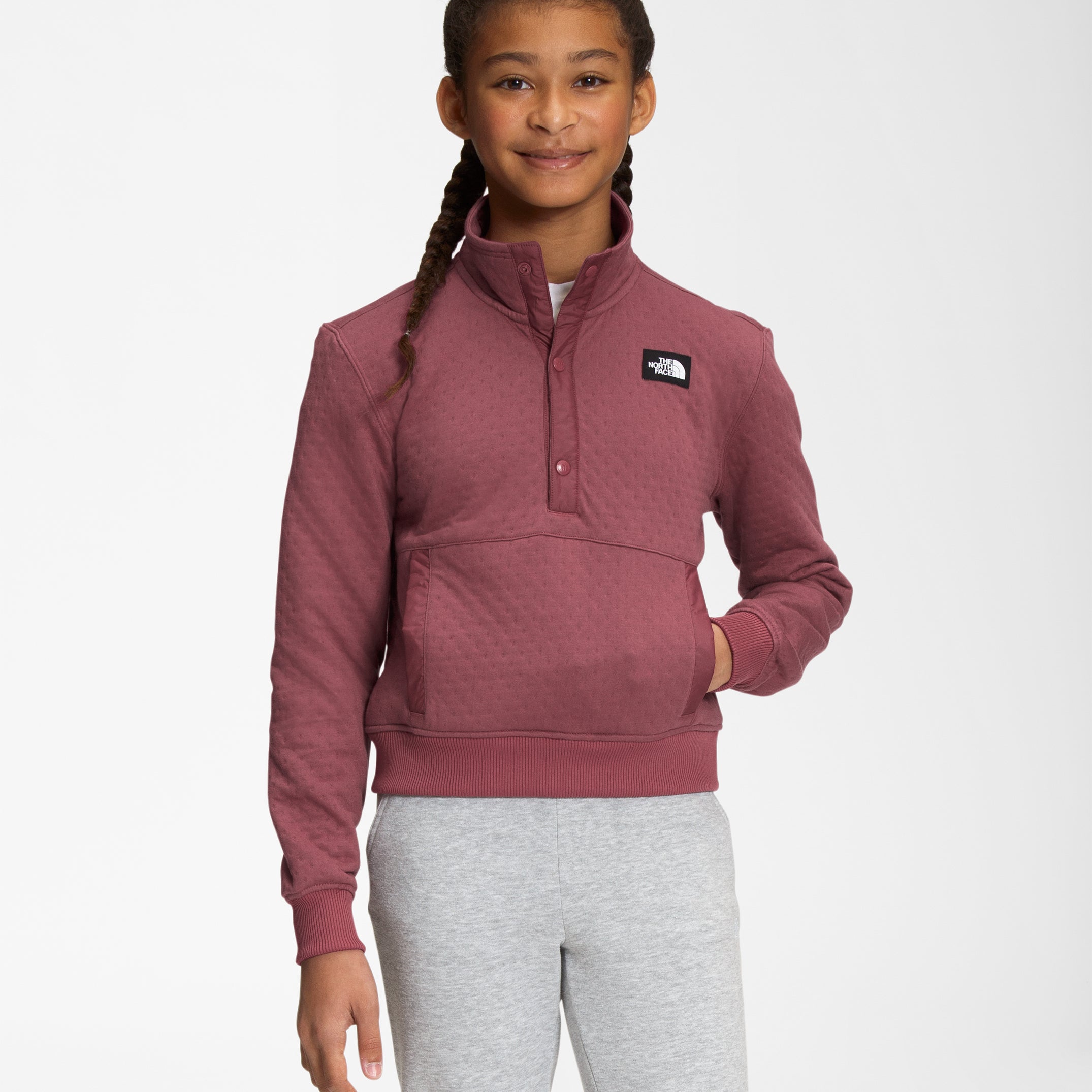 Edgewater Quilted ¼ Snap (Girls') - NF0A7UMG - Past Season