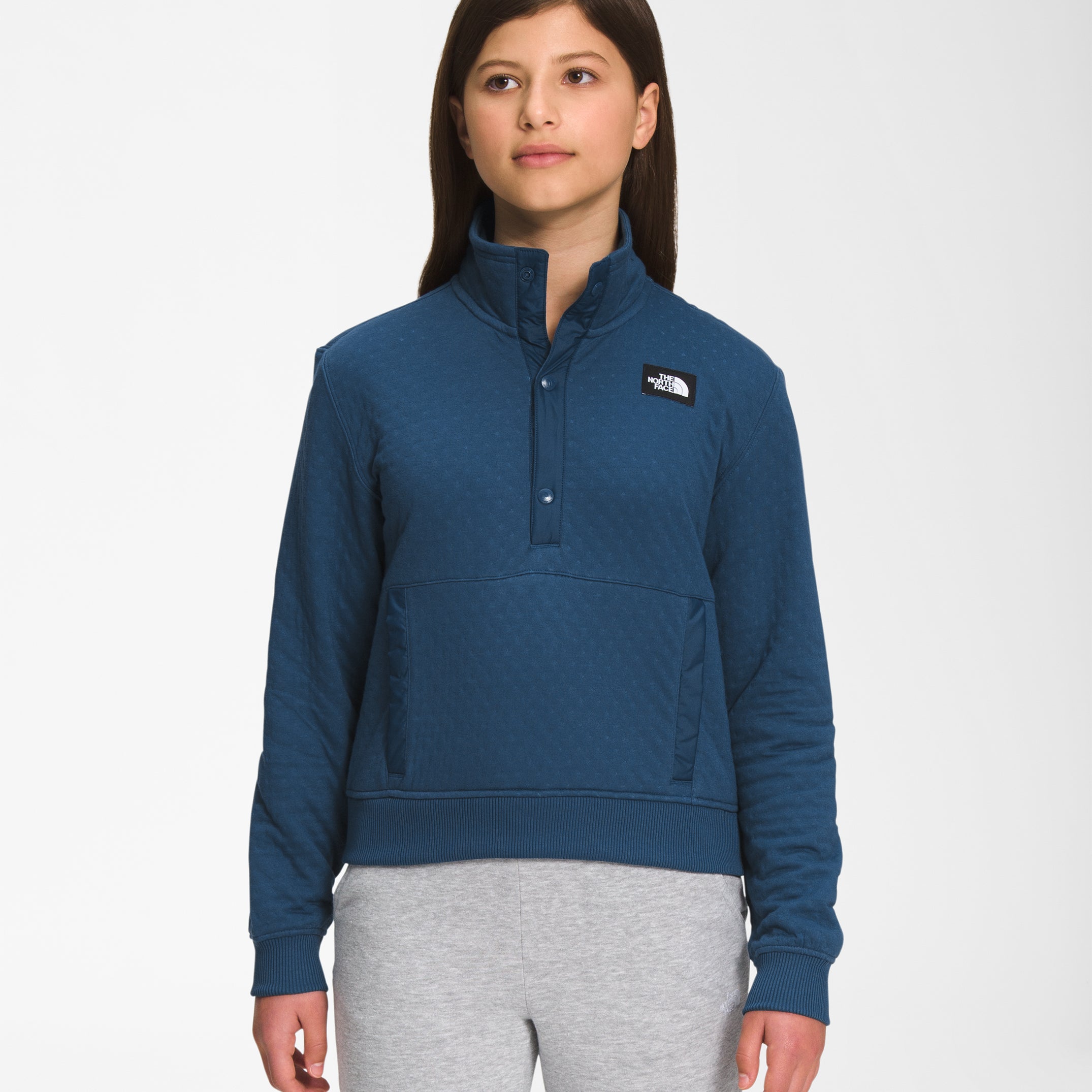 Edgewater Quilted ¼ Snap (Girls') - NF0A7UMG - Past Season