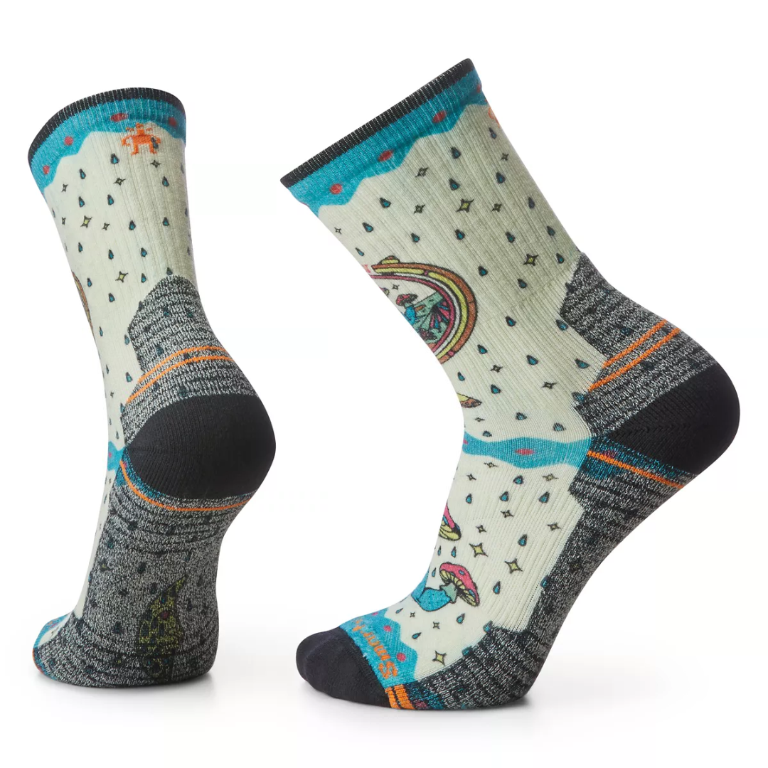 Hike Light Cushion Explore The Unknown Print Crew Socks (Women's) - SW002111