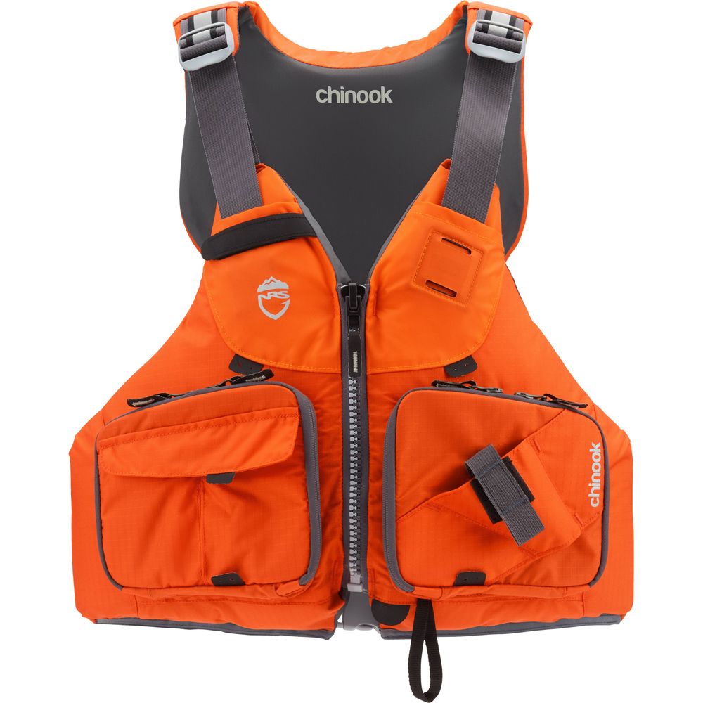 NRS Chinook Fishing PFD Life Jacket, Size L/XL - Charcoal for sale