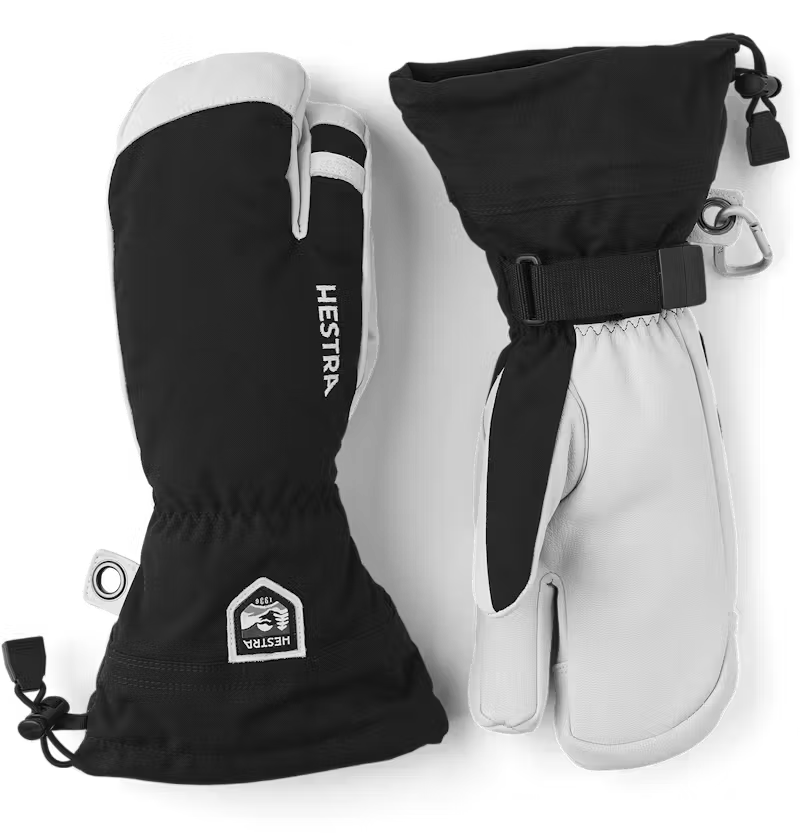 Army Leather Heli Ski 3-Finger Gloves