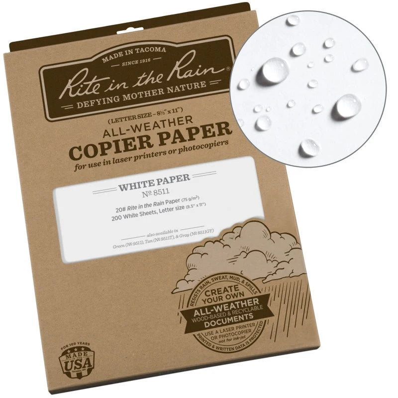 Rite in The Rain - All-Weather Printer Paper - White, 200 Pack – The ...
