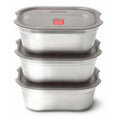 Steel Food Box Set Medium X3