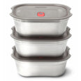 Steel Food Box Set Small X3