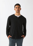 Midweight Slub Jersey Long Sleeve Henley (Men's)