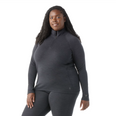 Smartwool Haut De Base Femme, Noir, Taille L, 1/4 Zip, Laine Mérinos Mélangée