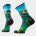 Hike Targeted Cushion Mountain Lake Print Crew Socks (Women’s) - SW003030
