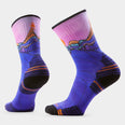 Hike Targeted Cushion Mountain Sunrise Print Crew Socks (Women’s) - SW003031