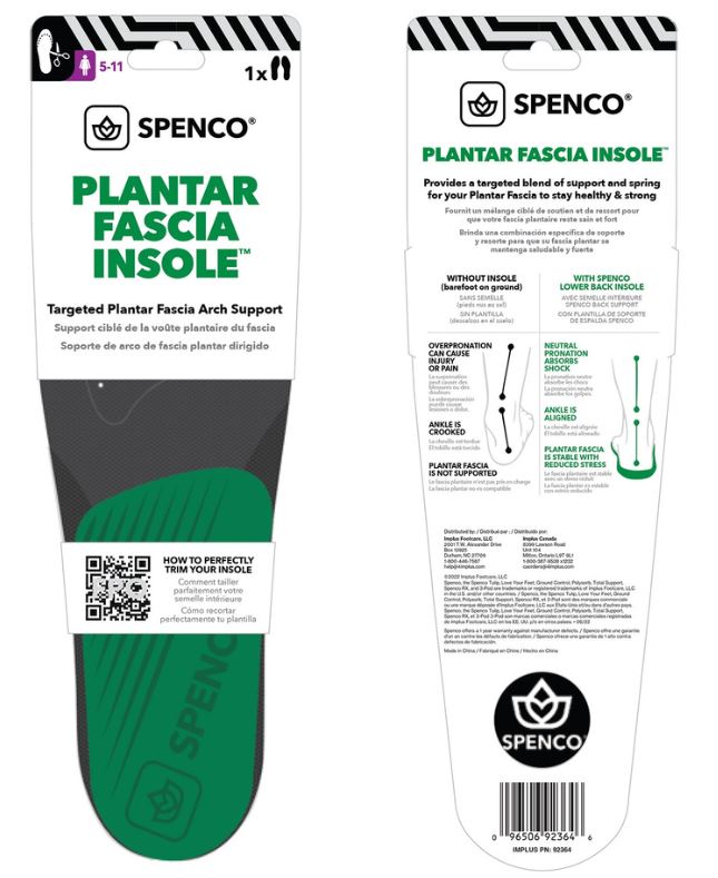 Spenco Women's Plantar Fascia Insole The Outfitters – The