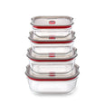 Stack+Nest Glass Food Containers Set Of 4 XS/S/M/L X4