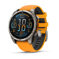 fenix® 8 – 47 mm, AMOLED Sapphire, Titanium with Spark Orange/Graphite Silicone Band