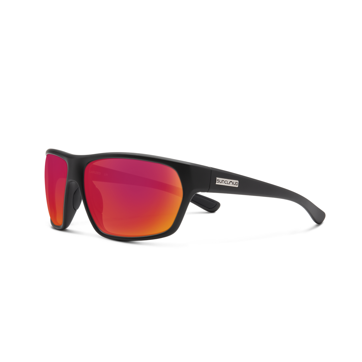 Suncloud - Boone - Matte Black + Polarized Red Mirror Lenses – The ...