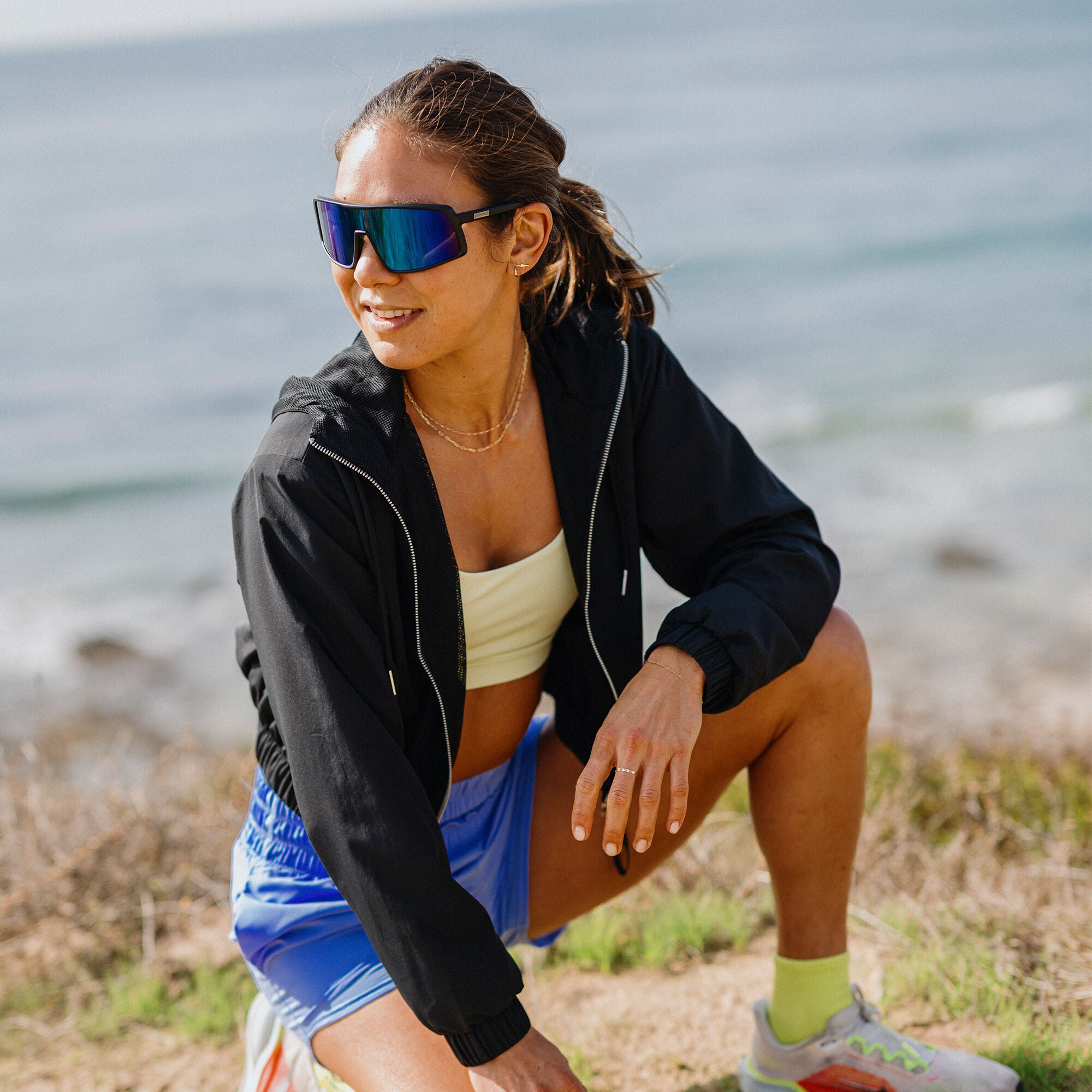 Suncloud - Upshot - Matte Black + Polarized Blue Mirror Lens – The