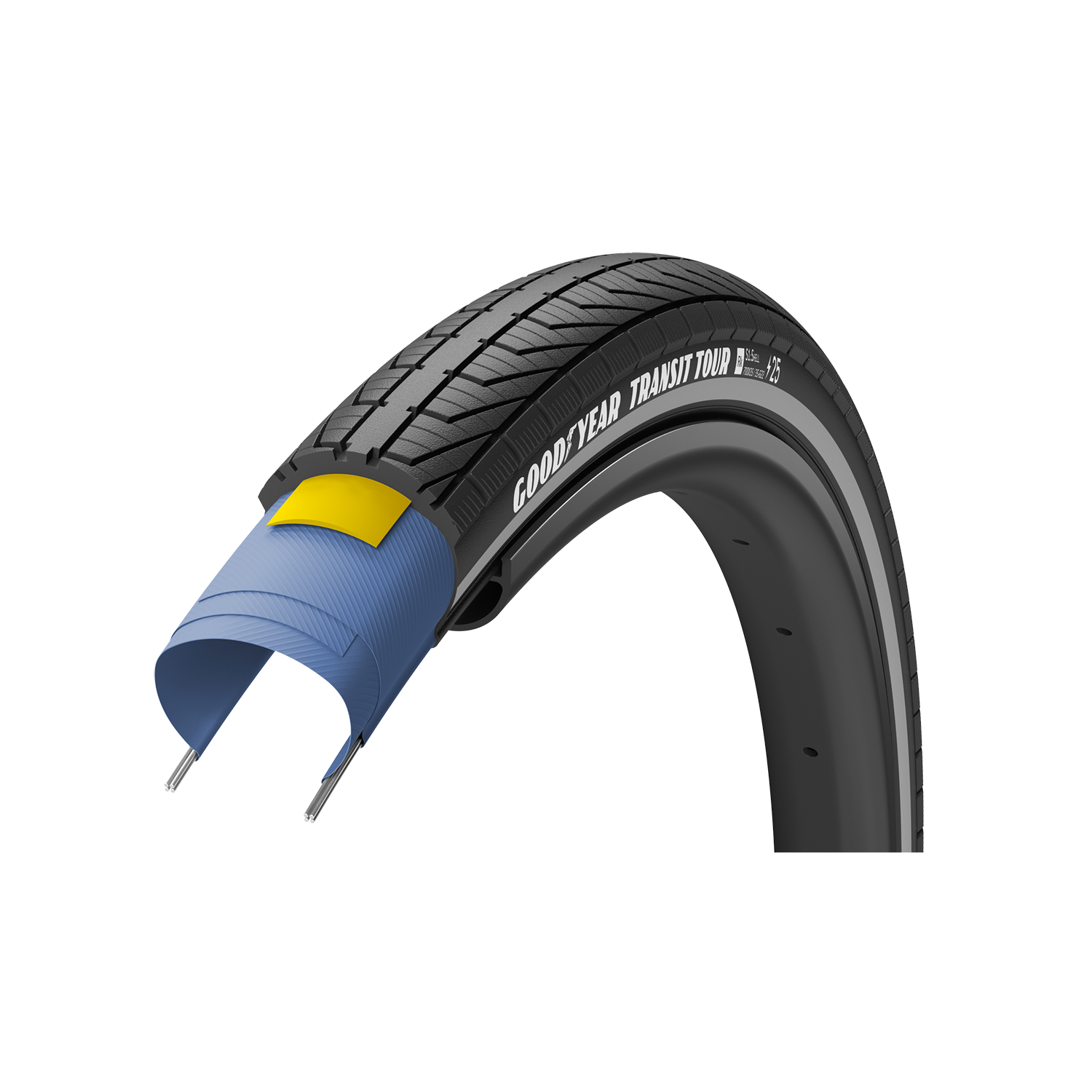 Goodyear Transit Tour Hard Tyre Black 27.5x2.00